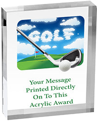 Golf Vibrix Acrylic Award [ACB46V-GL]