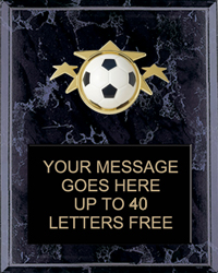 Soccer Triple Star Plaque [PTS810-SC]