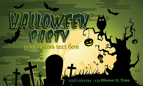 Halloween Vinyl Banner- Cemetery [VB-HLLWN-CMT]