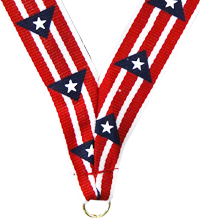 7/8 x 30 in. Puerto Rico Neck Ribbon [NKRB-1022]