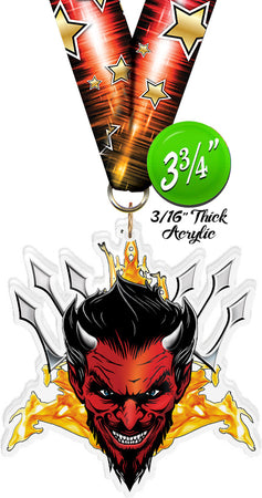 Devil Mascot Colorix-M Acrylic Medal [MACR375-DVL-Q]
