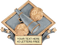 Cheer Color Diamond Resin Trophy [RCD75-CH]