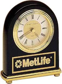 Desk Clock with Black Lacquer Piano Finish [TDC12]