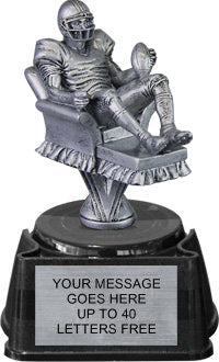 Silver Finish Armchair Fantasy Football Resin Trophy [RFFB7-FFB-S]