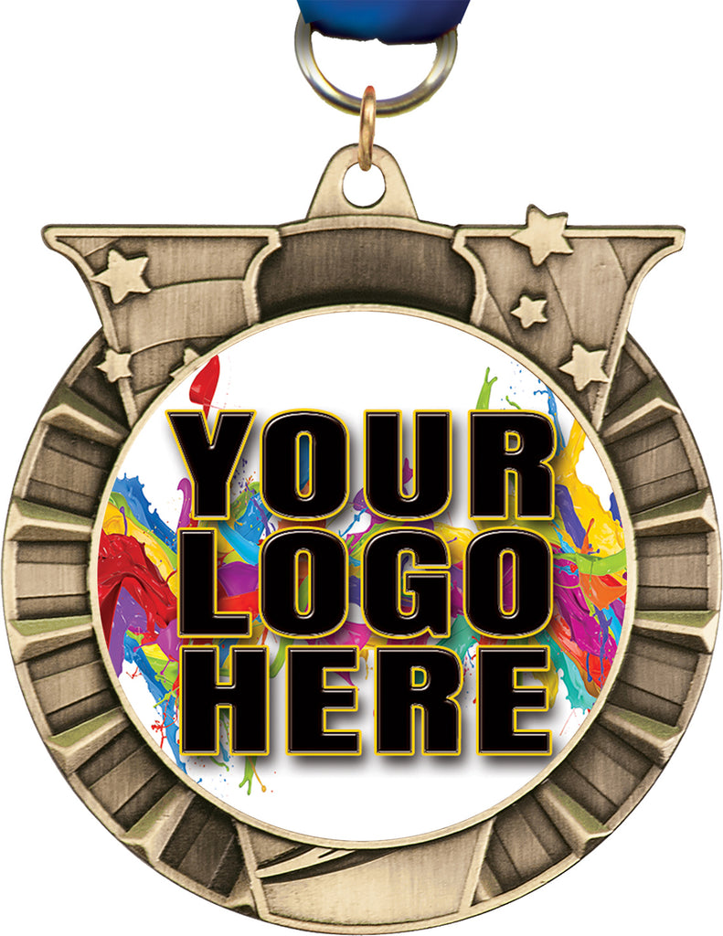 2.75 inch Antique Finish Victory Custom Insert Medal [MXJ934]