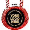 6 inch Champion Chain w/ Black Engraving Plate - Red [CECSP-K-RED]