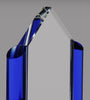 Crystal Pentagon with Blue Pillars Award - 8 inch [CM254PLR-8]