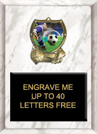 Soccer Sport Shield Plaque [PSHLD79-SC-7-x-9]