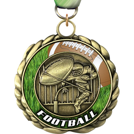2.5" Football Wraparoundz Insert Medal [MWZ2-FB]