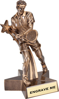 Tennis Superstar Resin Trophies [Male]