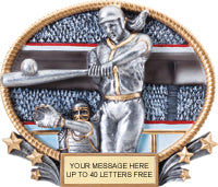 Softball 3D Full Color Oval Resin Trophy [R3DOM8-SB]