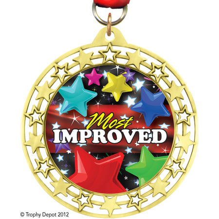 Cut Out Star Bright Finish Insert Medals [MBRTCS]