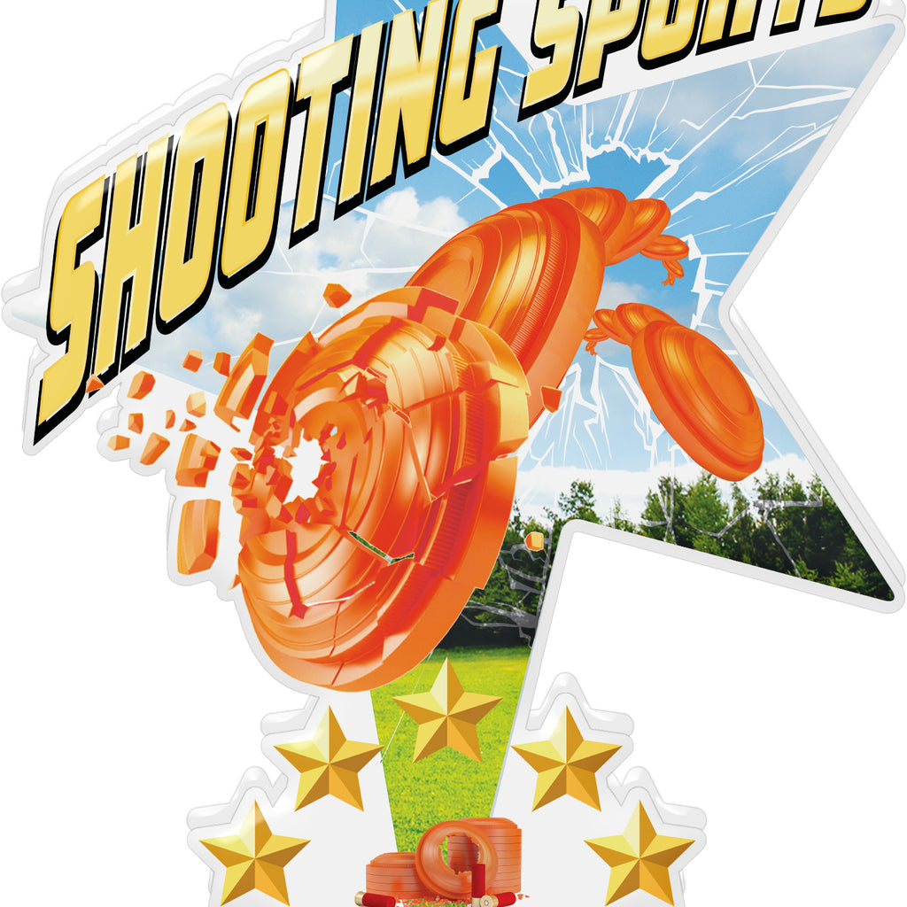 Shooting Sports Shattered Star Colorix Acrylic Trophies
