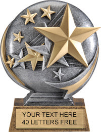 Star Round 3D Sport Resin Trophy - 5" [RSR5-STR]