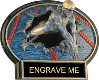 Swimming Male Burst Thru Oval [BT7-SWM]