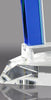 Crystal Marquee Award with Blue & Green Uprights - 10.5 inch [CF1-10-BLGN-X]
