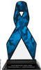 Camouflage Blue Ribbon Colorix-T Acrylic Trophy - 8 inch [TACR8-RBN-CMO-BLU-Q]