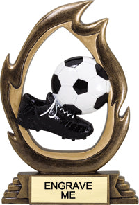 Soccer Flame Color Resin Trophy [RMFC7-SC]