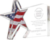 American Flag Galaxy Star Acrylic Award- 4x5.5 inch [ATDSTR-FLG-4-Q]