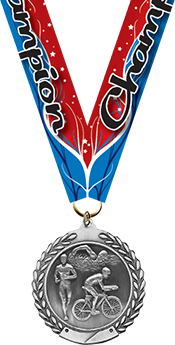 Triathlon Medal- Silver [M201-TRI-S]