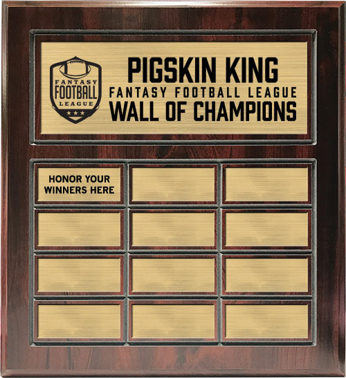 Walnut Finish Perpetual Plaques -  Engraved or Color