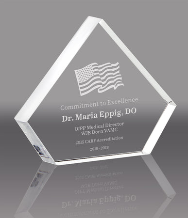 Arrowhead Acrylic Award- 4.5 inch [ATARW-4-Q]