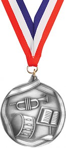 Band (Music) Medal- Silver [M2RE-BD-S]