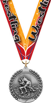 Wrestling Medal- Silver [M201-WS-S]