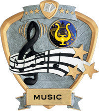 Music Sport Legend Shield Resin Trophy [RSLS-MC]