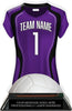 Volleyball Jersey Colorix-T Acrylic Trophy- Purple [TACR7-JSY-VB-PRP-Q]