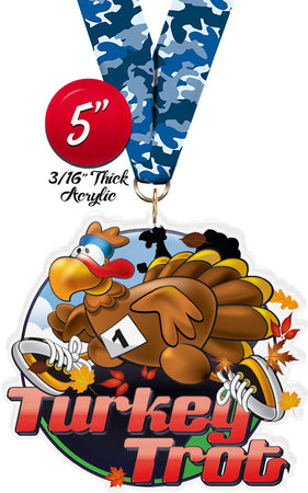 Turkey Trot Colorix-M Acrylic Medal [MACR5-TRKTRT-Q]