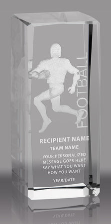 Football 3D Laser Sport Crystal [CMSPRT-FB]