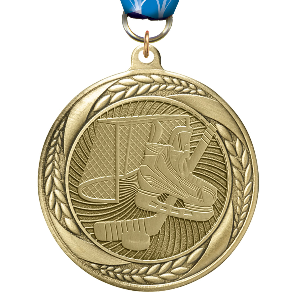2.25" Hockey Laurel Wreath Medal [MM2S-10]
