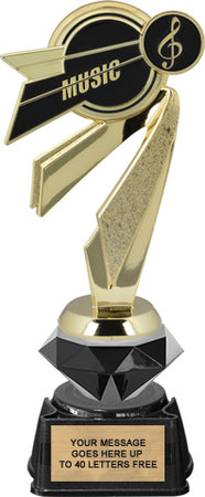 Music Bullseye Diamond Riser Trophy [TDRBE9-MC]