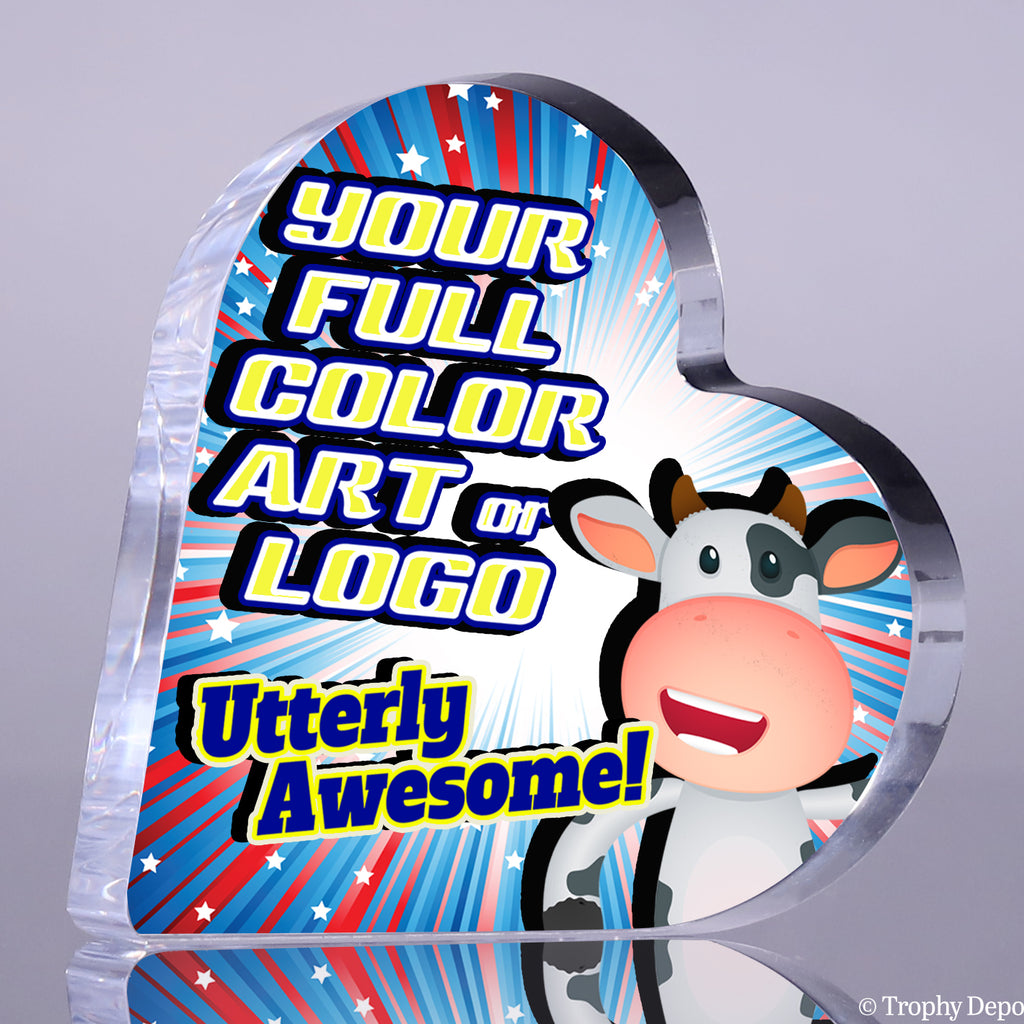 Acrylic Full Color Heart Awards