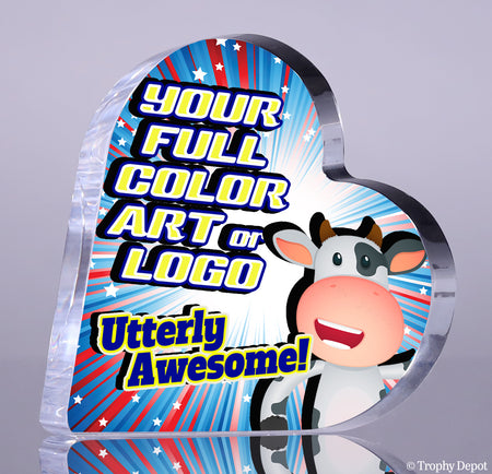 Acrylic Full Color Heart Award- 5.5 inch [A75HRT-5-FC-Q]