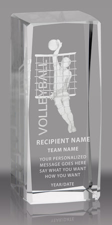 Volleyball Male 3D Laser Sport Crystal [CMSPRT-VBM]