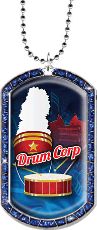 Blue Sparkle 3D Dome Dog Tag [DTGLT-B]