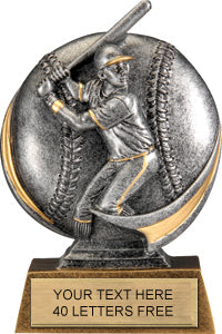 Baseball Round 3D Sport Resin Trophy [RSR5-BS]