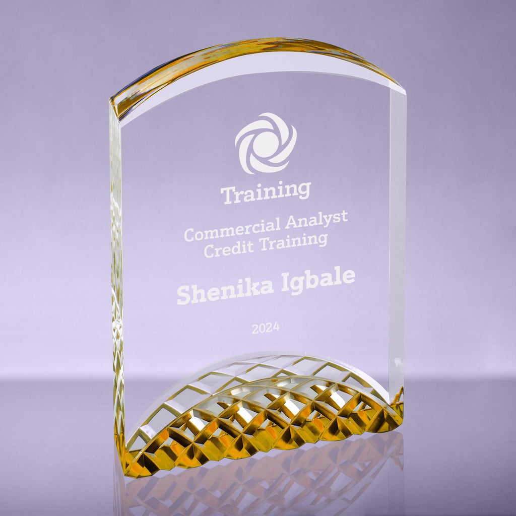 Gold Horizon Acrylic Award - 3.5 x 5 [AJH-GLD-5]