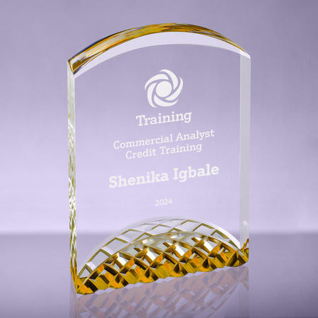 Gold Horizon Acrylic Award - 3.5 x 5 [AJH-GLD-5]