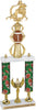 Football Sport Color Riser Two-Post Trophy [T2PCSR24-FB]
