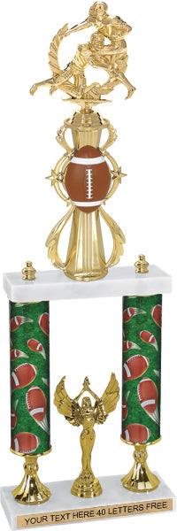 Football Sport Color Riser Two-Post Trophy [T2PCSR24-FB]