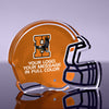 1 inch Thick Football Helmet Acrylic Award - 4 inch Color [AFBH4-FC-Q]