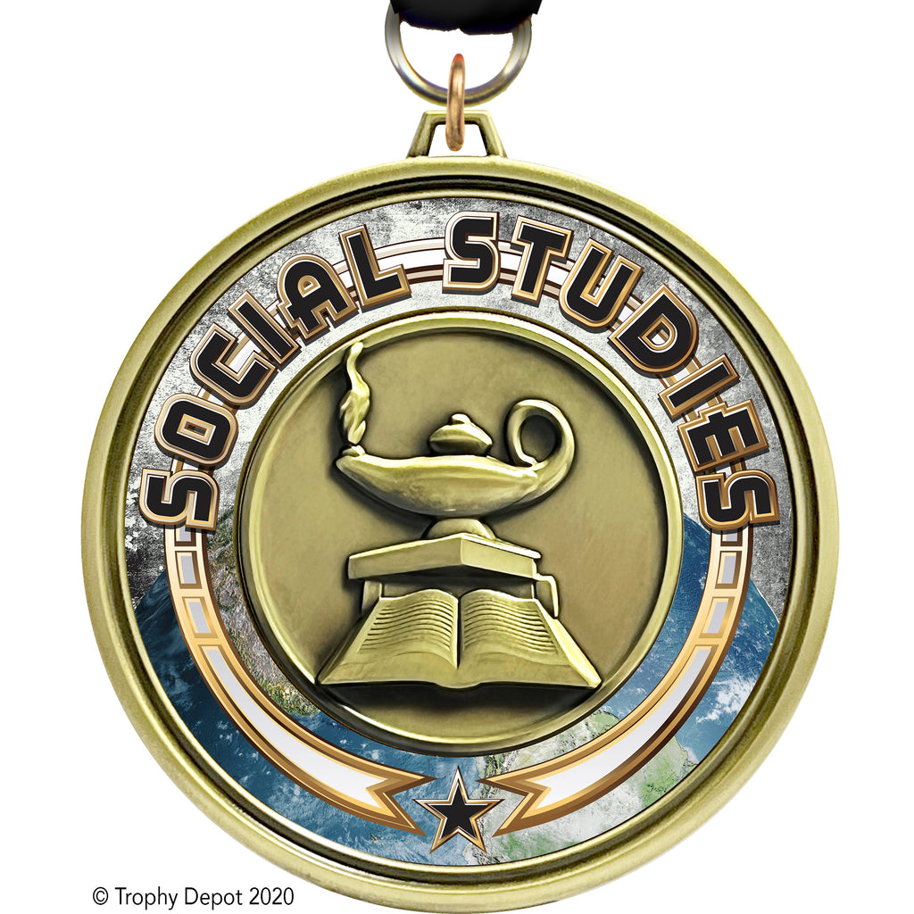 3" Eclipse Insert Medal - Social Studies - TD Exclusive! [MEL1-SS]