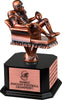 Bronze Finish Armchair Fantasy Football Sculpture on Monument Base [MBAF-FB-9-B]