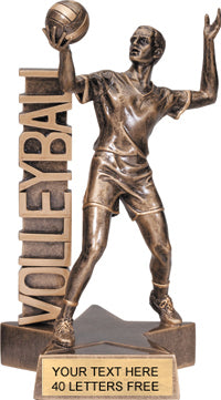 Volleyball Billboard - 6.5" Resin Trophy - Male [RMB6-VBM]