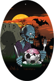 Halloween- Zombie Soccer Oval Insert [OV-2028]