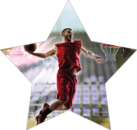 Basketball:  Male Lightning Star Insert [ST-4306]