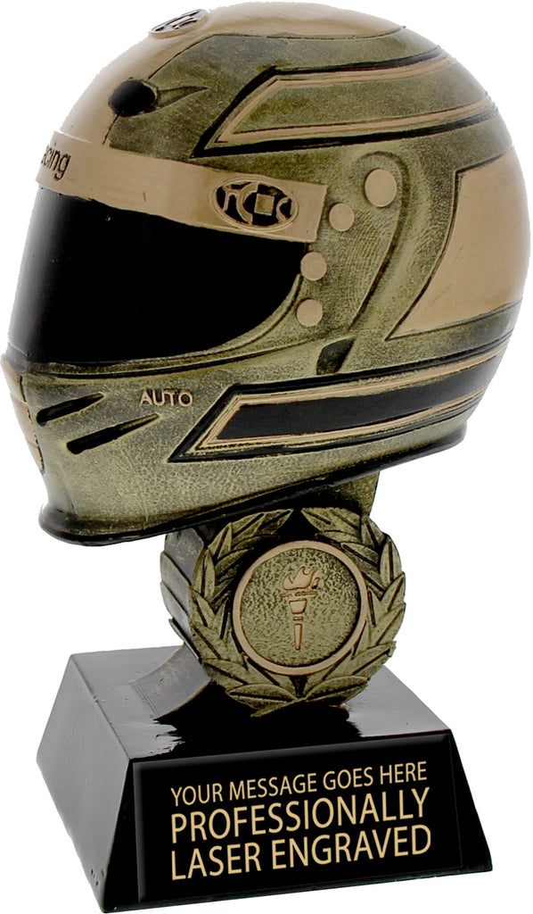 Racing Helmet Resin Trophy - 7 inch [RM-38-7]